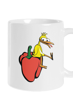 Kura na paprike klasický hrnček White