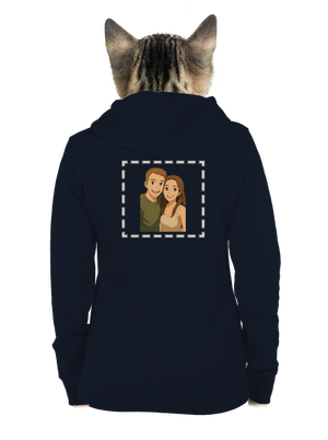 Ghibli efekt z vlastnej fotky dámska mikina na zips Navy Mal
