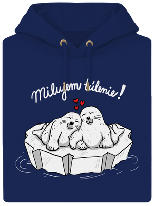 Milujem túlenie unisex mikina premium Navy