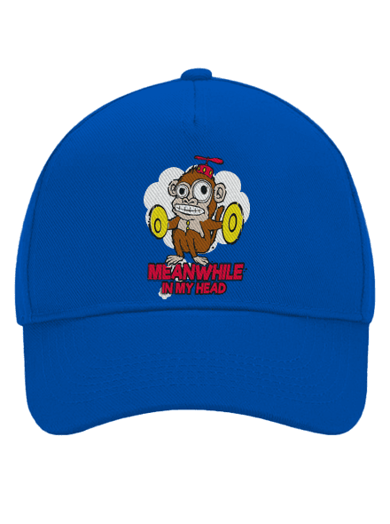 Monkey in my head šiltovka baseballka Bright Royal