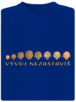 Vývoj nezastavíš pánske športové tričko Royal Blue Mal
