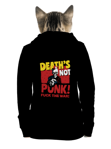 Death's not punk dámska mikina na zips Black