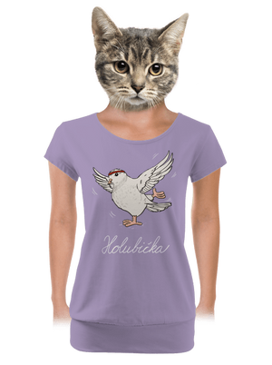 Holubička dámske tričko s lemom Lavender
