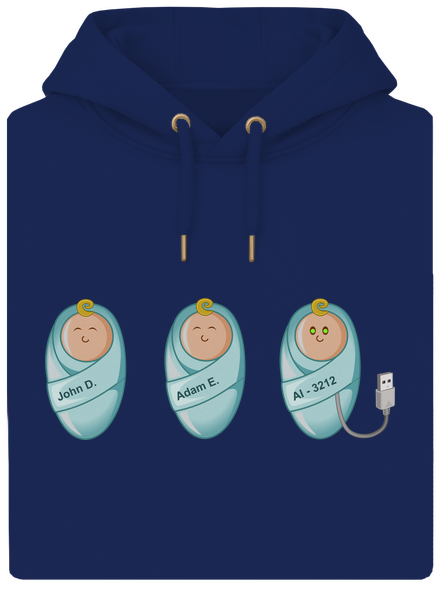 AI baby unisex mikina premium Navy