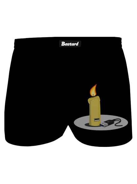 USB sviečka pánske trenky Black