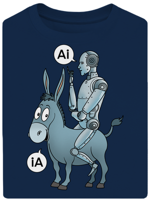 Somár a AI unisex tričko oversized Midnight Blue