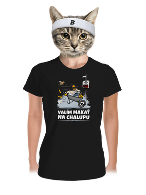 Valím na chalupu dámske športové tričko Black