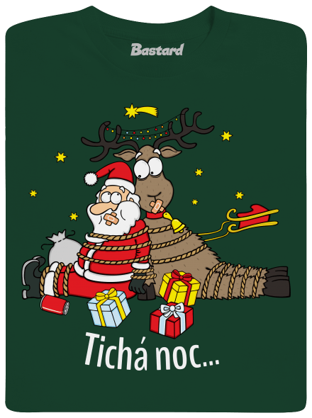 Tichá noc detské tričko Bottle Green