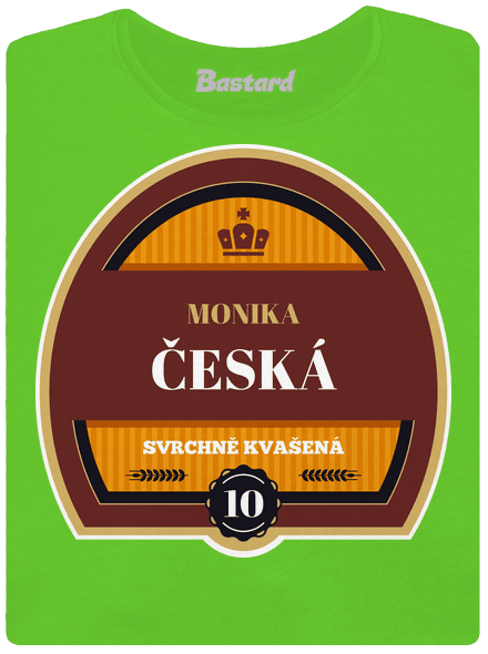 Pivná etiketa dámske tričko Apple Green