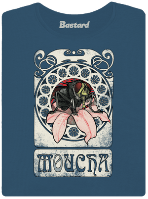 Mucha dámske tričko prémium Petrol Blue