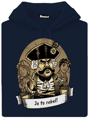 B14: S čerty nejsou žerty pánska mikina klokanka Navy