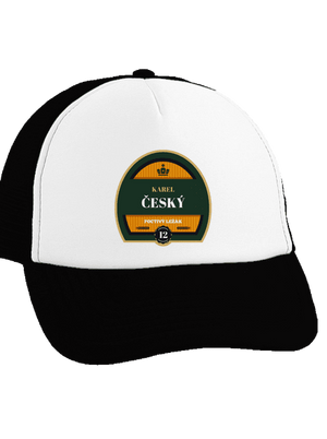 Pivná etiketa šiltovka truckerka Black cap