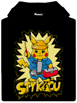 Stykaču pánska mikina klokanka Black