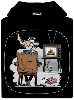 TV News detská mikina klokanka Black