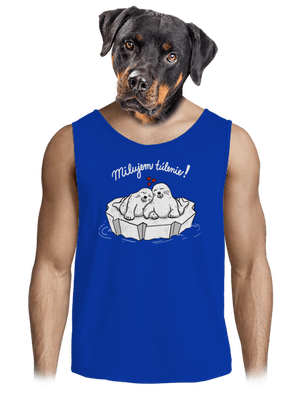 Milujem túlenie pánske tielko Royal Blue