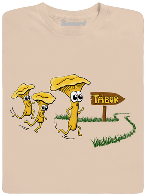 Beží líšky k táboru pánske tričko Sand