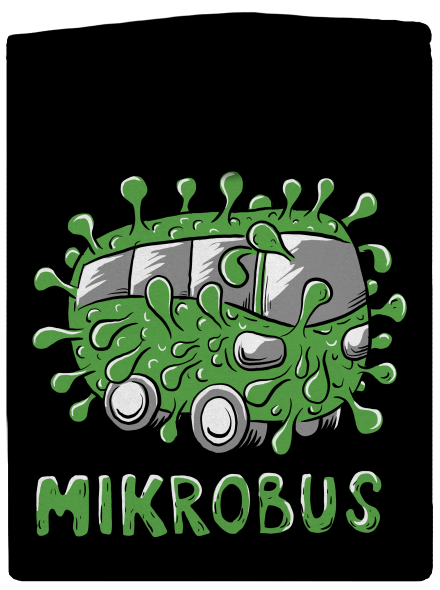 Mikrobus dámska mikina na zips Black