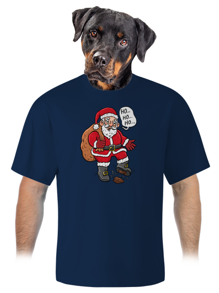 Ho ho ho  unisex tričko oversized Midnight Blue