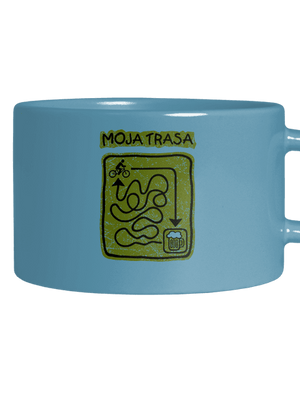 Moja trasa hrnček makronka Blue Macaron