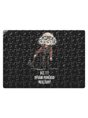 Neklidný - vlastný text puzzle White