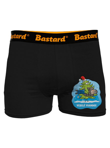 Veselé Vianoce boxerky Black