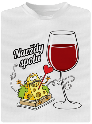 Navždy spolu pánske športové tričko White