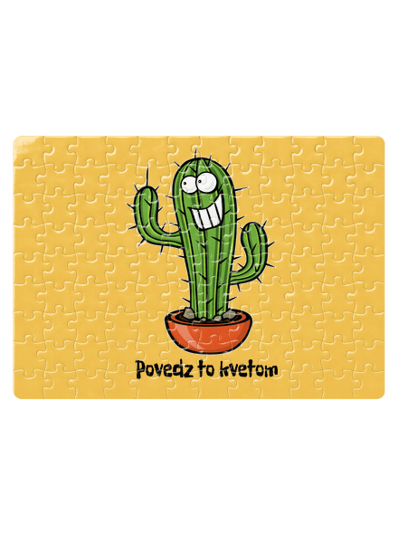Povedz to kvetom puzzle White