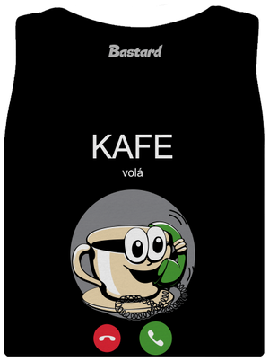 Kafe volá dámske tielko klasické Black