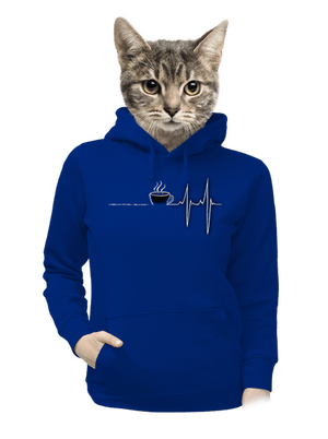 Coffee help dámska mikina klokanka Royal Blue Mal