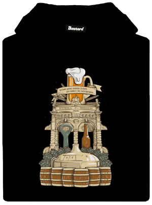 Pivný oltár pánska mikina klokanka Black