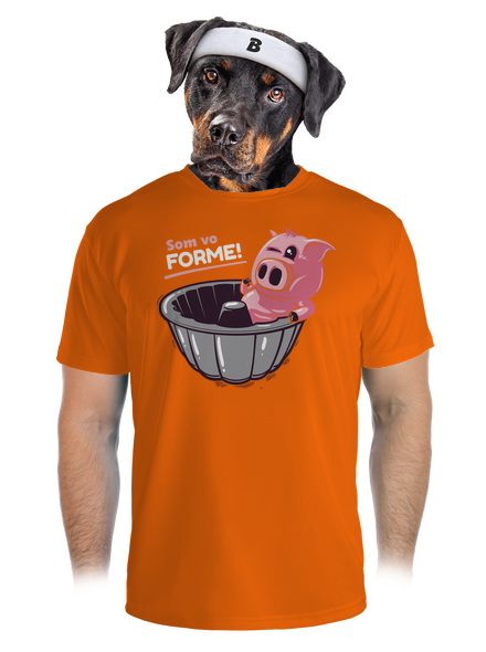 Vo forme pánske športové tričko Neon Orange