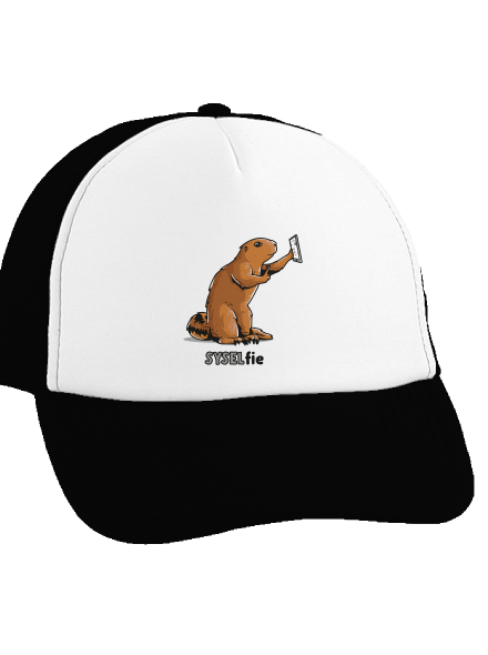 Syselfie šiltovka truckerka Black cap