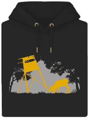 Lesná harmónia unisex mikina premium Dark Black