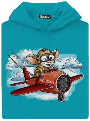 Tryskomyš detská mikina klokanka Hawaiian Blue