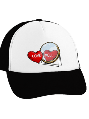 Love vole šiltovka truckerka Black cap