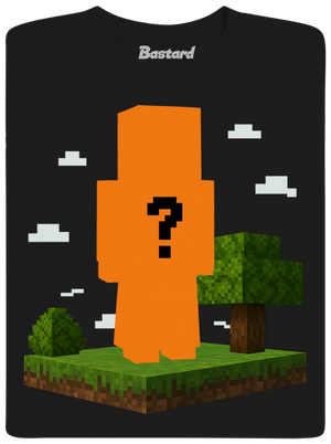 Minecraft z vlastnej fotky detské tričko Black