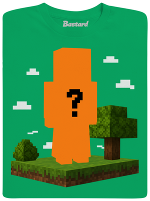 Minecraft z vlastnej fotky detské tričko Kelly Green