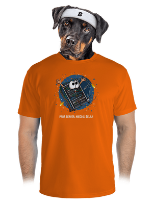 Padá server pánske športové tričko Neon Orange