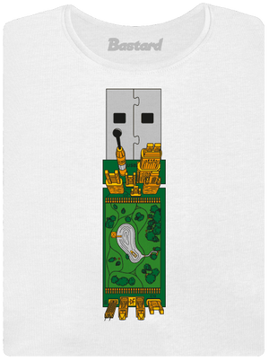 USB city dámske tričko prémium White