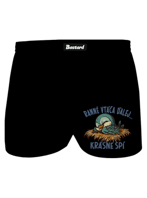 Ranné vtáča spí pánske trenky Black