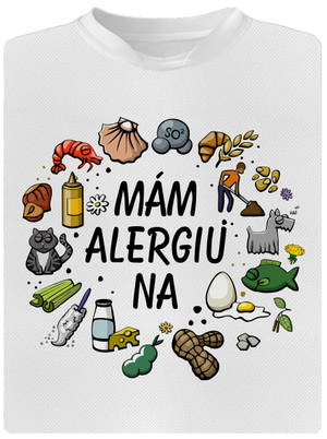 Mám alergiu na... + fix pánske športové tričko White