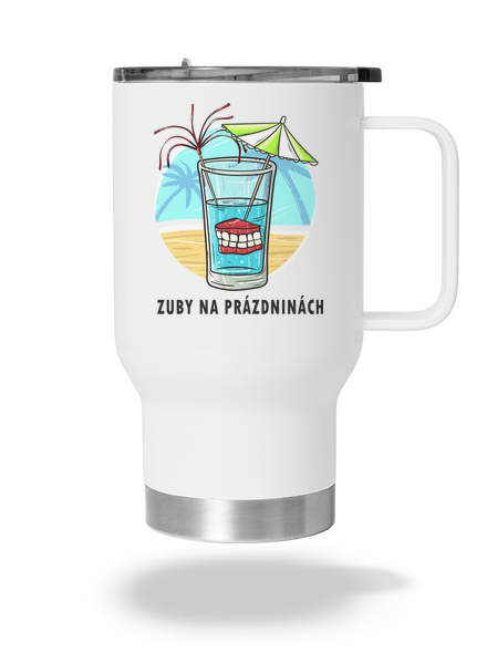 Zuby na prázdninách termohrnček White