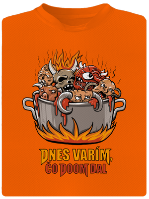 Čo Doom dal pánske športové tričko Neon Orange