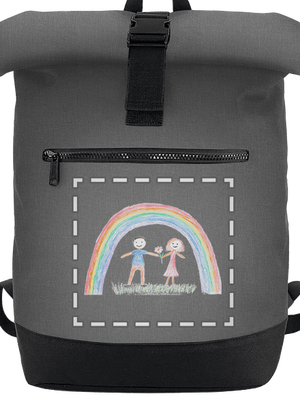 Detské kresby - Nahraj vlastnú batoh Grey Marl