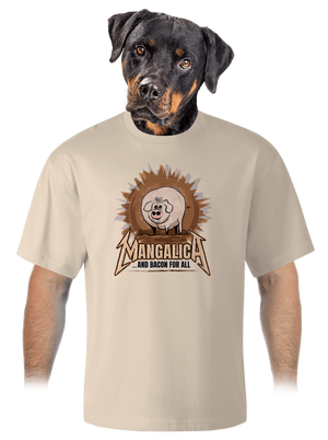 Mangalica unisex tričko oversized Almond