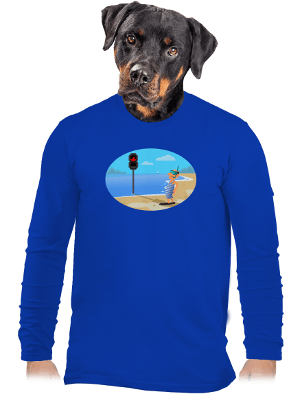 Bezpečné plávanie pánske dlhý rukáv Royal Blue