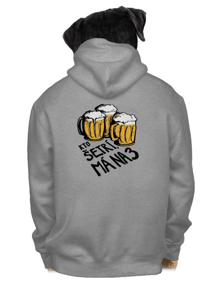 Kto šetrí, má na tri pánska mikina na zips Light Melange