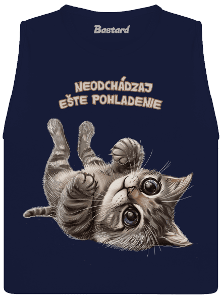Ešte pohladenie dámske tielko voľné Navy
