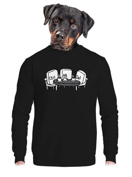 Nerozluční kamaráti unisex mikina bez kapucne Black
