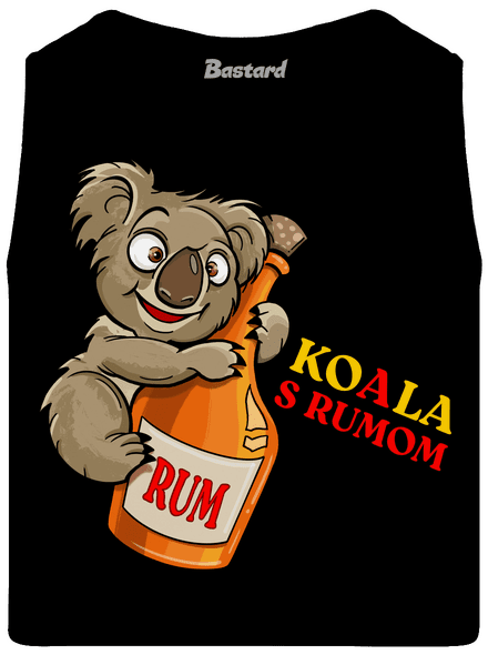 Rum s koalou pánske tielko Black